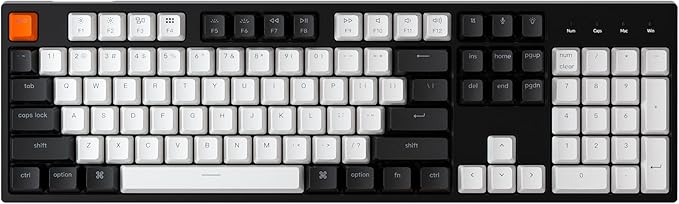 Keychron C2 Full Size Wired Mechanical Keyboard for Mac, Hot-swappable, Gateron G Pro Red Switch, RGB Backlight, 104 Keys ABS keycaps Gaming Keyboard for Windows, USB-C Type-C Braid Cable