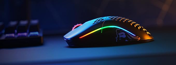 Glorious Gaming Model O Wireless Gaming Mouse - Superlight, 69g Honeycomb Design, RGB, Ambidextrous, Lag Free 2.4GHz Wireless, Up to 71 Hours Battery - Matte Black (Renewed)
