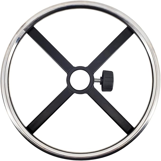 Circle Footrest Ring for Swivel Office Chairs - Stainless Steel Parts, 35cm