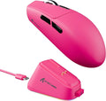 ATTACK SHARK G3 Pro Wireless Gaming Mouse with Magnetic Charging Dock,PixArt PAW3311 Gaming Sensor,BT/2.4G Wireless/Wired Gaming Mouse,25000 DPI,59g Superlight Gamer Mice for PC/Win/PS/Mac(Rose)