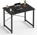 OLIXIS Small Computer Desk, 32 Inch Home Office Writing Desk for Small Spaces, Study Table with X-Shaped Reinforcement, Sturdy Bedroom Table with Scratch-Resistant Tabletop & Metal Frame, Black