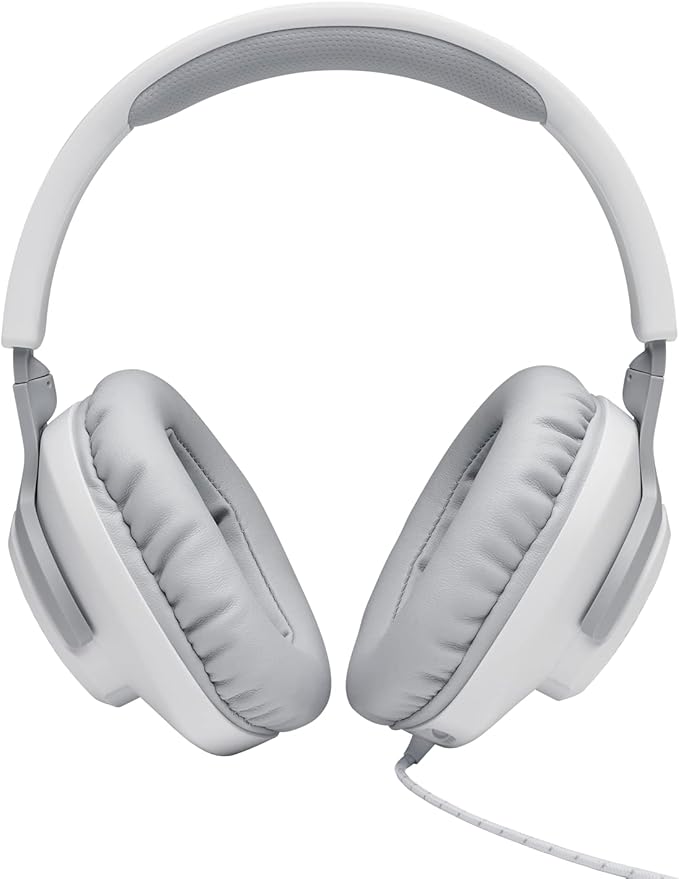 JBL Quantum 100 - Wired Over-Ear Gaming Headphones - White, Large