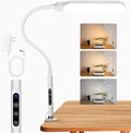 BQAN LED Desk Lamp with Clamp - 15W Eye-Caring Clip on Light, Flexible Gooseneck Lamp for Home Office, 5 Color Modes & 9 Brightness Levels for Reading, Studying, Work
