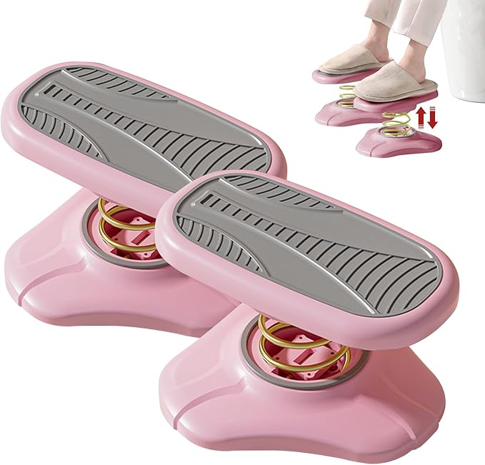 2 PCS Foot Rest for Under Office Desk Multifunctional Foot Stool Toilet Stool Squat Adult Portable Non-Slip Potty Step Stool Improve Squatting Posture Exercising Relax Legs and Abdomen（Pink）