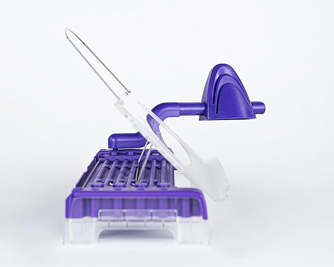 MemoScape Adjustable in-Line Document Holder for Typing | Reduces Neck Strain, Improves Focus, Boosts Desk Organization, and Workflow | Paper Holder Stand for Desk and Home Office - Purple (VUR 4040)