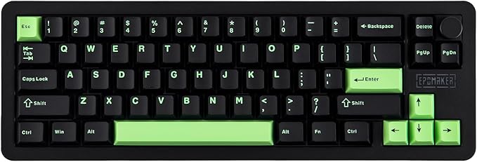 EPOMAKER Galaxy68 QMK/VIA Wireless Mechanical Keyboard, Anodized Aluminum, TOP/Gasket, 6000mAh, RGB Side/Backlight, 65% Gaming Keyboard with Hot-Swap Creamy Switch (Black, Wisteria Linear Switch)