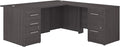 Bush Business Furniture Hybrid Low Storage Cabinet with Doors and Shelves, Storm Gray