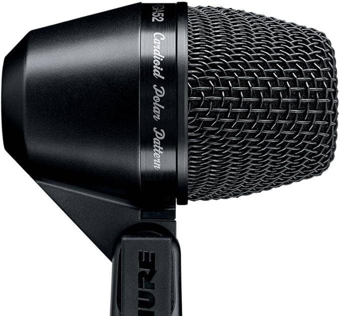 Shure PGA52 Dynamic Microphone - Swivel-Mount Kick-Drum with Cardioid Pick-up Pattern, No Cable (PGA52-LC)