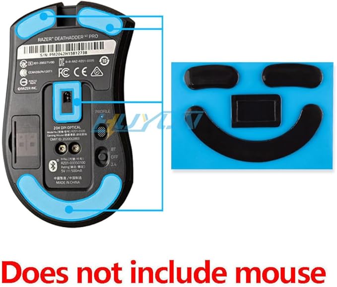 HUYUN New Mouse Skates & Mouse Feet & Mice Feet & Mice Skatez & mouseskates (for Razer Deathadder V2 Pro)