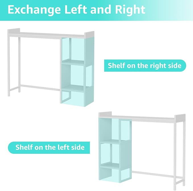 Desk Shelf for Top of Desk Hutch Top Only Desktop Bookshelf Organizer 38.6" Shelves for Computer Dorm