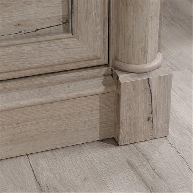 Pemberly Row Set of 2 Wood 3-Shelf Bookcase & Lateral File Cabinet in Split Oak