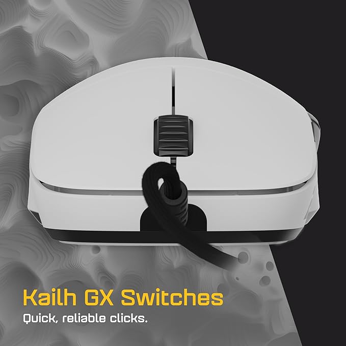 ENDGAME GEAR XM2 8k Gaming Mouse – 8000Hz Polling Rate, Kailh GX Switches, PixArt PAW3395 Sensor, Ultra-Light 52 g, White Edition