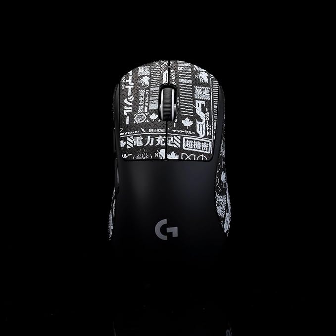 Grip Tape for logitech G Pro X Superlight 2 DEX (GPW4) - Anti-Slip,Enhanced Control, Sweat Resistance,Improves FPS Gaming Grip & Mouse Protection [Pre-Cut] EVA Black 0.5mm