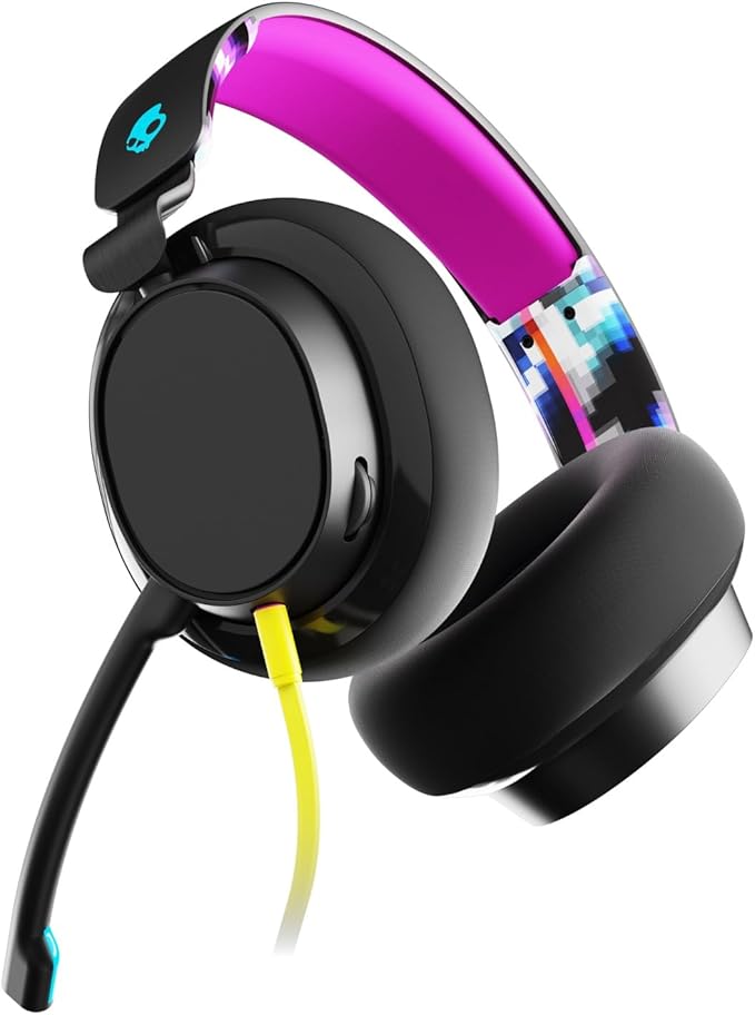 Skullcandy SLYR Multi-Platform Wired Gaming Headset, Removable Mic, Durable and Comfortable Lightweight Design, Ultra-Soft Memory Foam Ear Cushions, PC, Xbox, PlayStation - Black Digi-Hype