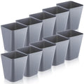 Amyhill 10 Pcs Small Trash Can 2 Gallon Plastic Garbage Can Small Waste Basket for Bathroom Office Living Room Kitchen Bedroom Home Under Desk (Grey)