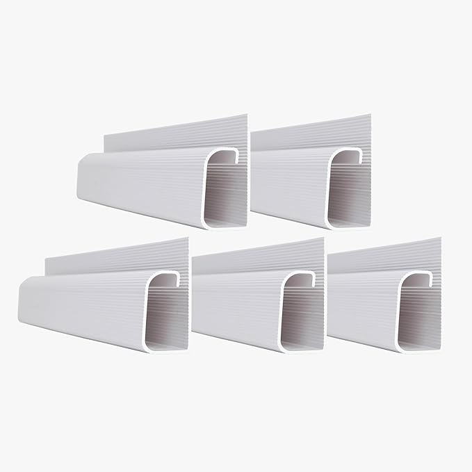 J Channel Cable Management - 5-Pack 16-Inch Wire Organizers for Cords - Cord Hider Kit for Desk, Office, and Kitchen Use by Simple Cord (White)