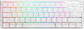 Ducky One 3 White 60% Mechanical Keyboard: Quack Mechanics Dampening, Hot-Swappable Cherry Black Switches, High-Density PBT Doubleshot Keycaps, RGB, US, White