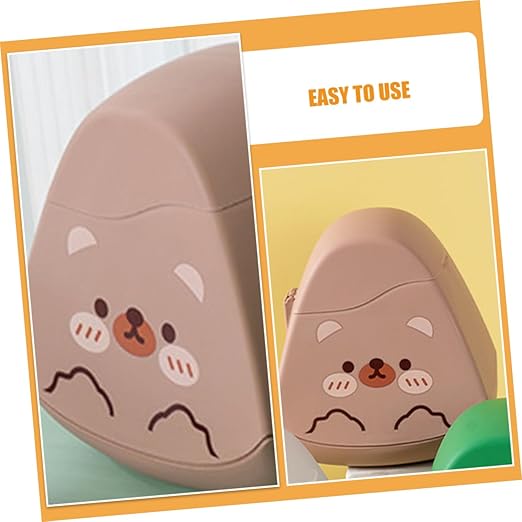 PRETYZOOM Adorable Mini Desk Trash Can Lid Cute Garbage Bin for Home Office Kitchen and Bedroom Space-Saving Waste Basket for Easy Use and Cleaning