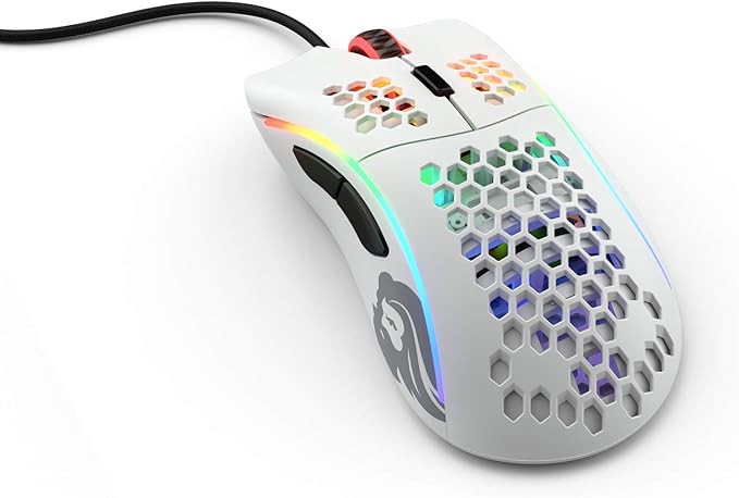Glorious Model D- (Minus) Lightweight Gaming Mouse, Matte White (GLO-MS-DM-MW) (Renewed)