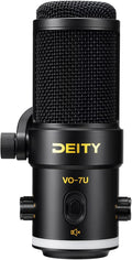 Deity Microphones VO-7U Dynamic Supercardioid USB Streamer Microphone with Boom Arm, Black