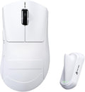 ATTACK SHARK V8 8K Wireless Gaming Mouse Whit 42000 DPI-PAW3950 MAX Sensor-59g Lightweight-Nordic54L15 MCU-400h Battery Life,Triple Modes,Gaming Accessories for PC/Laptop/Mac (White Griptape)