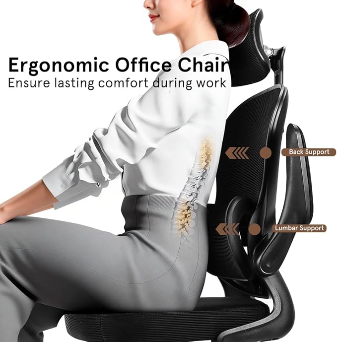Office Chair, Gaming Chair Desk Chair Comfy Computer Chair Ergonomic Office Chair Mesh Office Chair 400 lbs with Lumbar Support Rolling for Gaming Home and Office