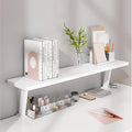 23.6x7.8in Clamp on Desk Shelf, Adjustable Desktop Organizer Extension Bookshelf Above Storage Rack Accessories Space Saving for Home Office Organization, White