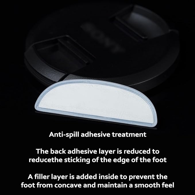 V2 Mouse feet for Razer Cobra Wired | Smooth Glide | Rounded Edges | Anti-Dust | Pro Gamer Approved - 0.7mm Pure PTFE Gaming Upgrade Skates (2-Pack)