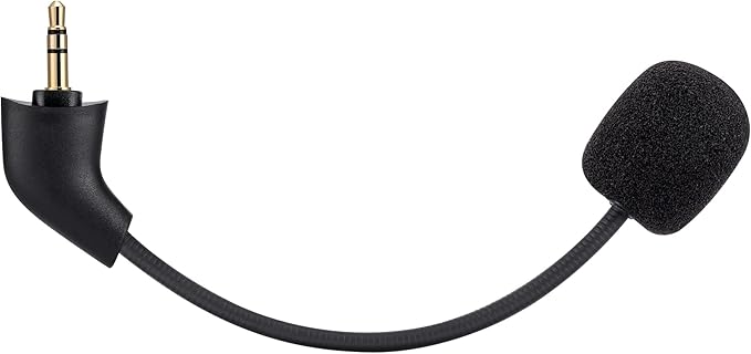 Replacement Game Mic for Kingston HyperX Cloud, Cloud X and Cloud II 2nd Version Gaming Headset on PS4 PS5 Xbox One Nintendo Switch PC, 3.5mm Detachable Boom Microphone