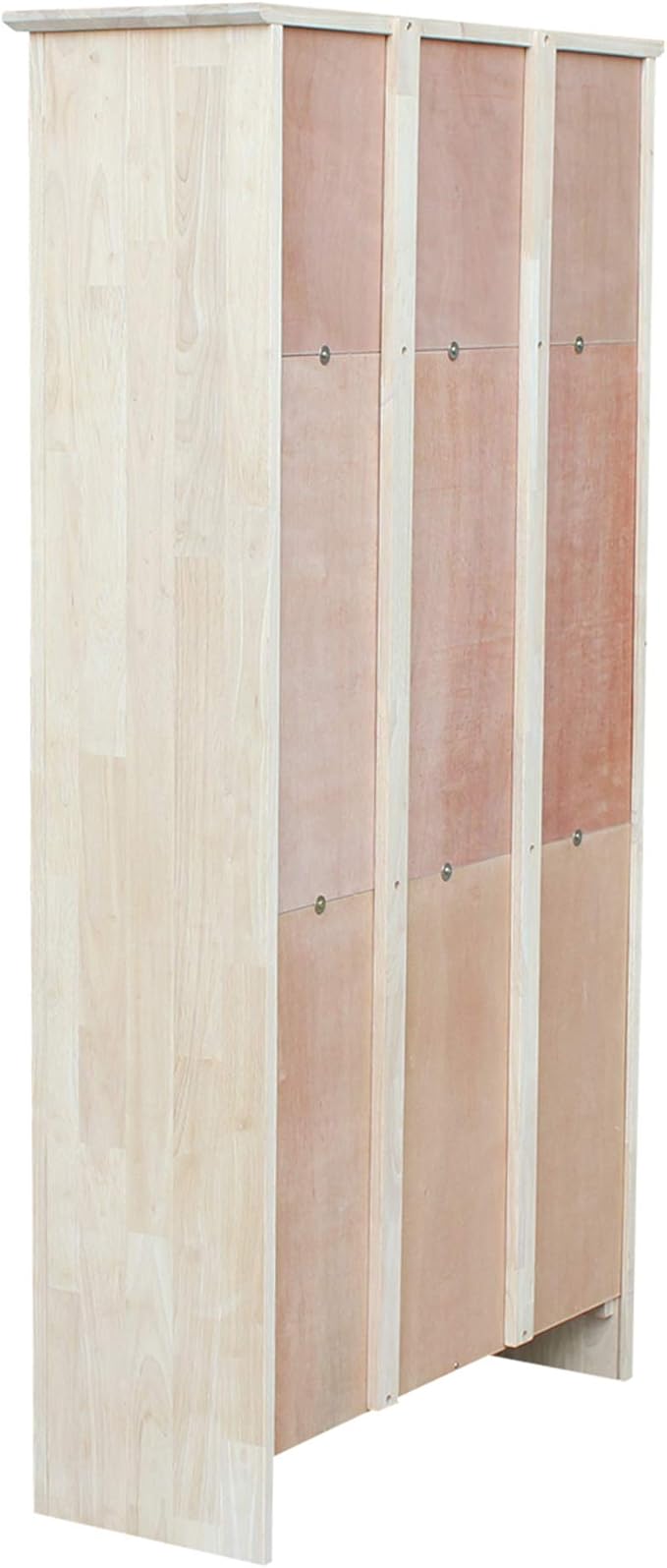Solid Wood Bookcase 60" High Unfinished Parawood Shelves, Adjustable Storage Organizer, Kitchen/Dining Furniture
