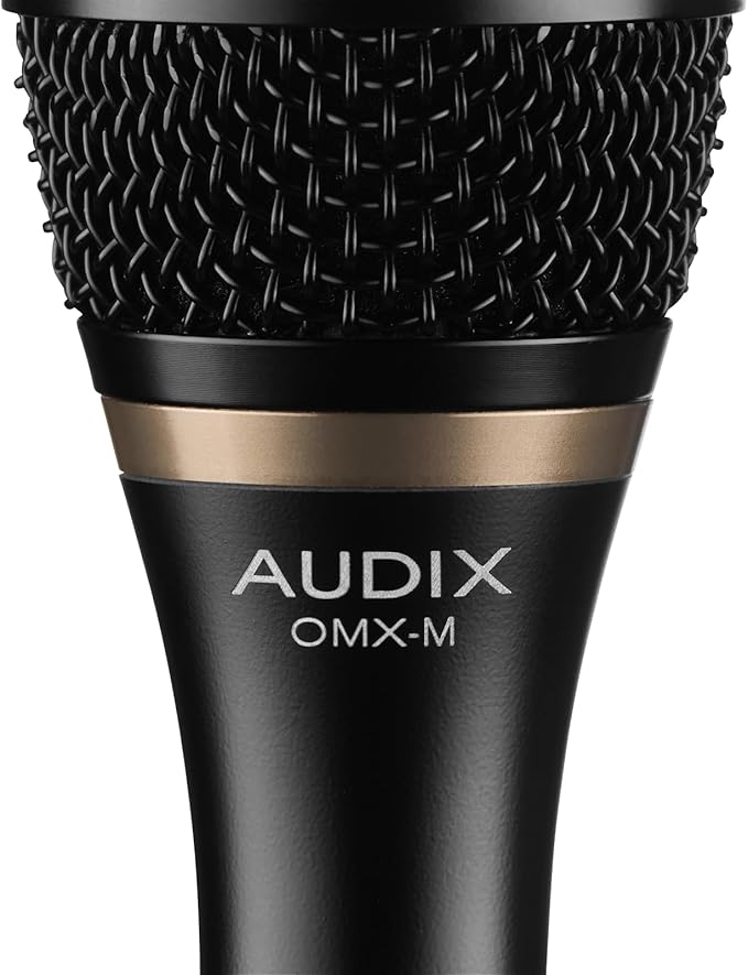 AUDIX OMX-M Dynamic Supercardioid Vocal Microphone -Black - Ideal for Professional Close-Mic Singers and Stage Performances