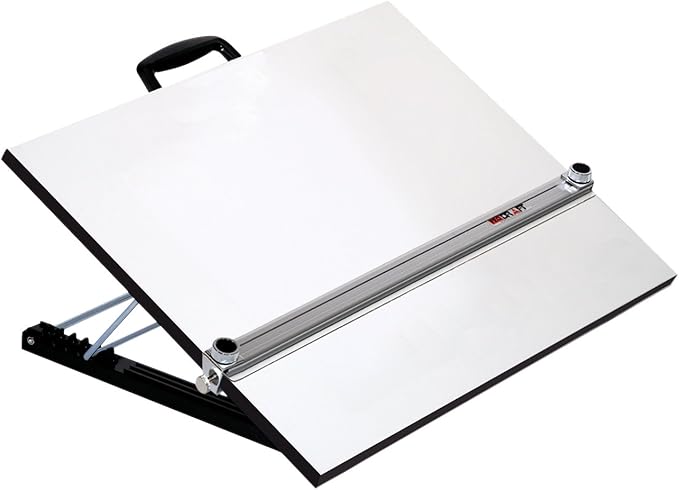 Martin Universal Design 23" x 31" Pro-Draft Deluxe Adjustable Parallel Straightedge Board, White Melamine, 1 Each (U-PEB2331K)