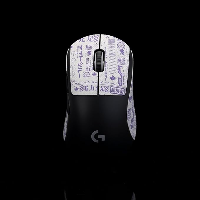 Grip Tape for logitech G Pro X Superlight 2 DEX (GPW4) - Anti-Slip,Enhanced Control, Sweat Resistance,Improves FPS Gaming Grip & Mouse Protection [Pre-Cut] EVA White Purple 0.5mm