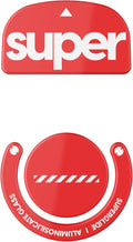 Superglide2 Glass Mouse Skates for Logitech G Pro X Superlight (Red) - Controllable Speed Surface, Polished Edge, Ultra Smooth Durable Gaming Feet (Type-C, Red)