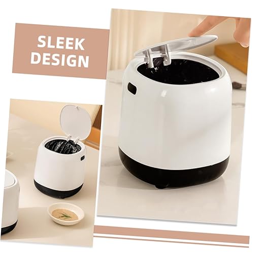 Zerodeko Slim Trash Can Recycle Bin for Office Bedroom Living Room Mini Desktop Garbage Can Portable Easy to Move Small