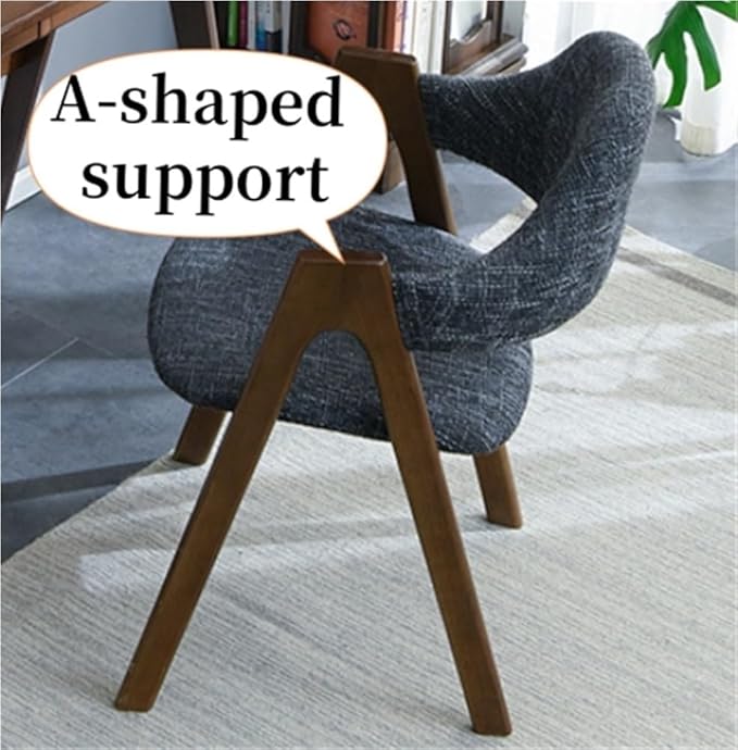Corner Desk and Chair Set, Wooden Home Office Desk with A-Frame Legs, Compact Writing Desk for Bedroom, Workspace, Study Room(Brown)