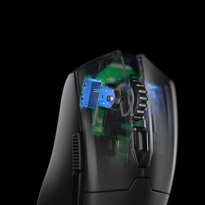 Redragon M995 Pro Wireless Gaming Mouse, 26000 DPI Ergonomic Mouse, BT & 2.4G, 6 Macro Buttons, 51G Ultra Lightweight, Reliable Power Capacity for PC/Mac/Laptop, Black