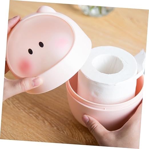 Cabilock Slim Can Flip Lid Desktop Garbage Bin Storage Bin for Kitchen Trash Can for Bedroom