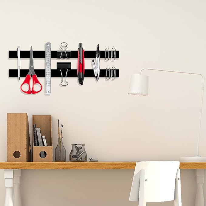 Magnetic Tape, 15 Feet × 1/2 Inch Magnet Tape with Adhesive Backing, Magnetic Strip Ideal for Classroom Projects, Crafts, and Home Organization