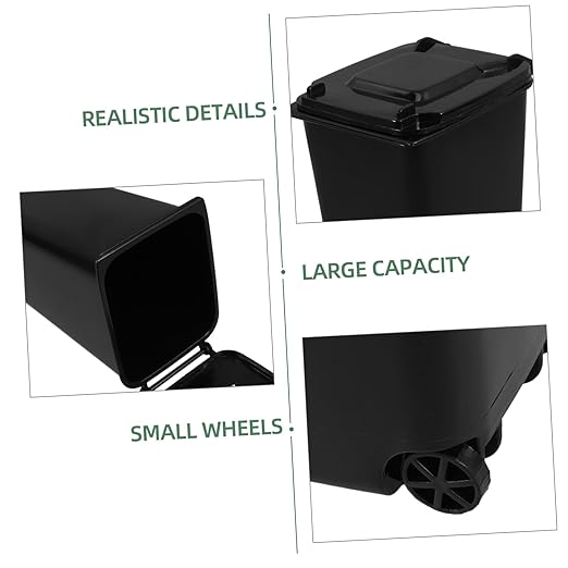 jojofuny Slim Trash Can Lid Desk Organizer Miniature Trash Bin for Desktop Compact Garbage Can for Office
