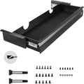 VEVOR Under Desk Drawer Slide Out, 26 inch Under Desk Mounted Pull-out Drawer Attachment, Hidden Under Counter Drawers for office Home Sit Stand Workstation, Black