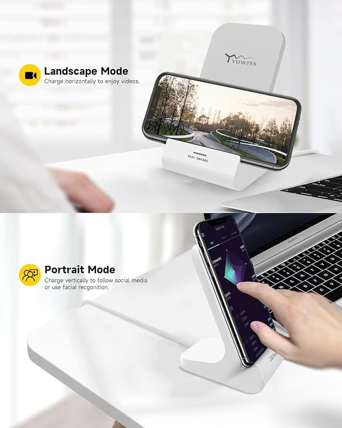 Z1 Wireless Charger Wireless Phone Charger Stand 10W Max Compatible with Apple iPhone 12/12 Pro Max/ 11Pro/11Pro Max/XR/XS Max/XS/X/8/8Plus, Samsung Galaxy