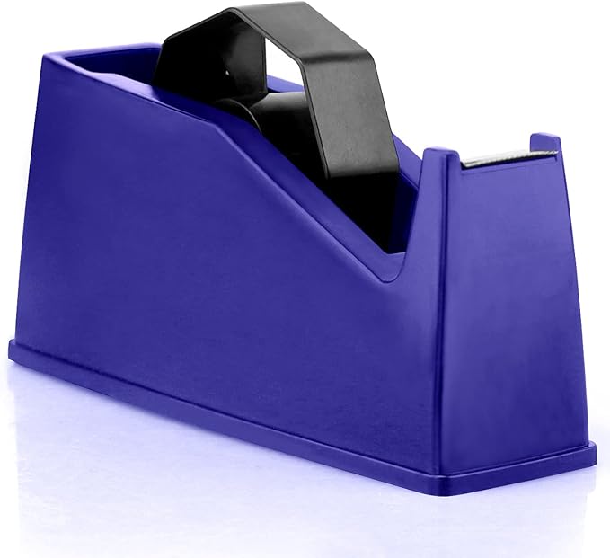 Heat Tape Dispenser, Masking Tape Dispenser, Holder Fits 1" and 3" Core, 6.8 x 2.2 x 3.4 Inch, Desktop Tape Dispenser, Heat Tape for Sublimation(Blue)
