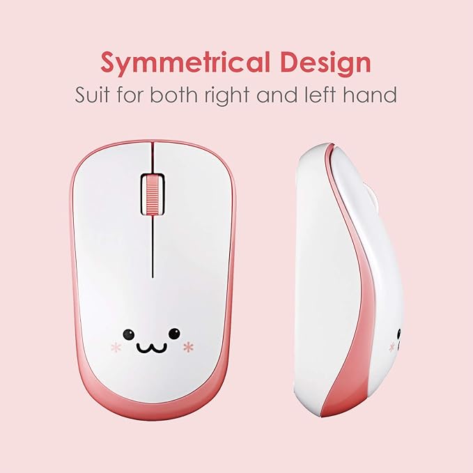 ELECOM 2.4G Wireless, Portable Mobile Smiley-Face Mouse for Right/Left Handed Use, IR LED, 1200 DPI 2.5 Years Long Battery Life, Recommended Silent Click (M-IR07DRSPN)