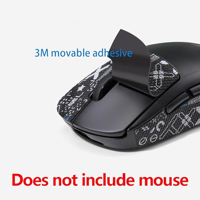 HUYUN Mouse Side Panels/Anti Sweat Paste Grip Tape Replacement for Logit G Pro X Superlight Second Gen Wireless Gaming Mouse (Yellow)