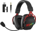 RK ROYAL KLUDGE HG103 Wireless Gaming Headset for PS5/4, Xbox, PC, Switch, BT5.3/2.4G/3.5mm Wired RGB Over Ear Headphones with Noise Canceling Mic, 50mm Drivers, 7.1 Surround Sound for FPS Game