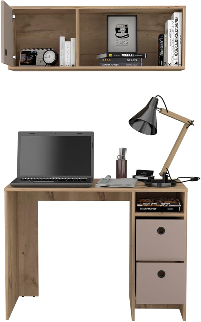 Office Set Budest, Office, Light Oak/Taupe