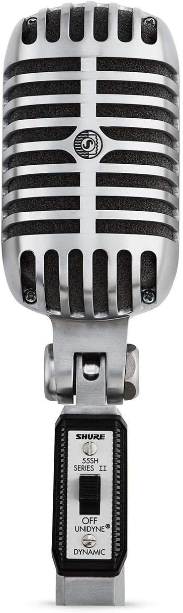 Shure 55SH Series II Iconic Microphone - Vintage Style, Rich Sound Quality, Rugged Construction, Shock-Mounted Noise Reduction for Vocals & Instruments-for Live Performances & Studio Recording