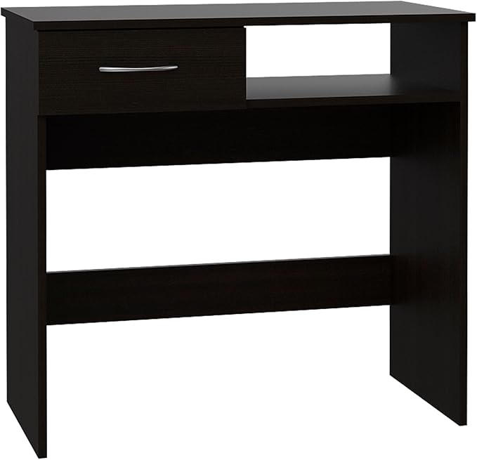 Tuhome Vizcaya Office Set with Single Drawer, Keyboard Tray, Freestanding Bookcase, Modern and Compact Home Office Solution