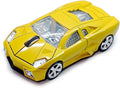 Wireless Sports Car Shaped Mouse Computer Mice Optical 2.4GHz with Headlight 1600DPI for PC Laptop MAC (Yellow)